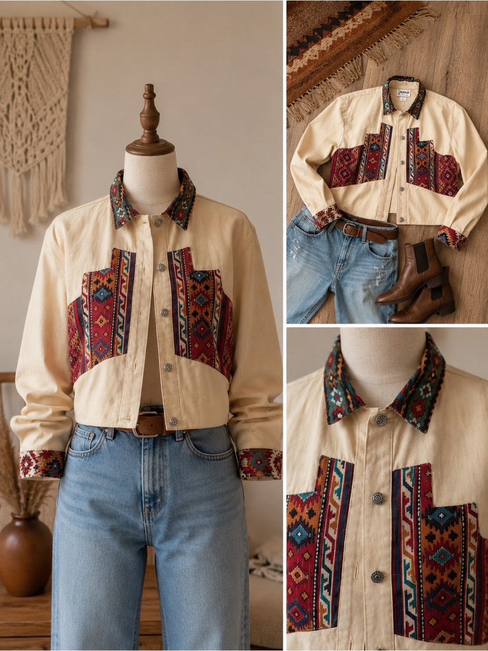 BANJO Dallas Texas Southwestern Cropped Jacket